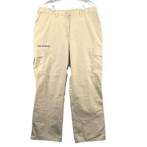 Edwards Men's Subaru Uniform Pants Tan Size 18 UL Cargo Pockets Embroidered Logo